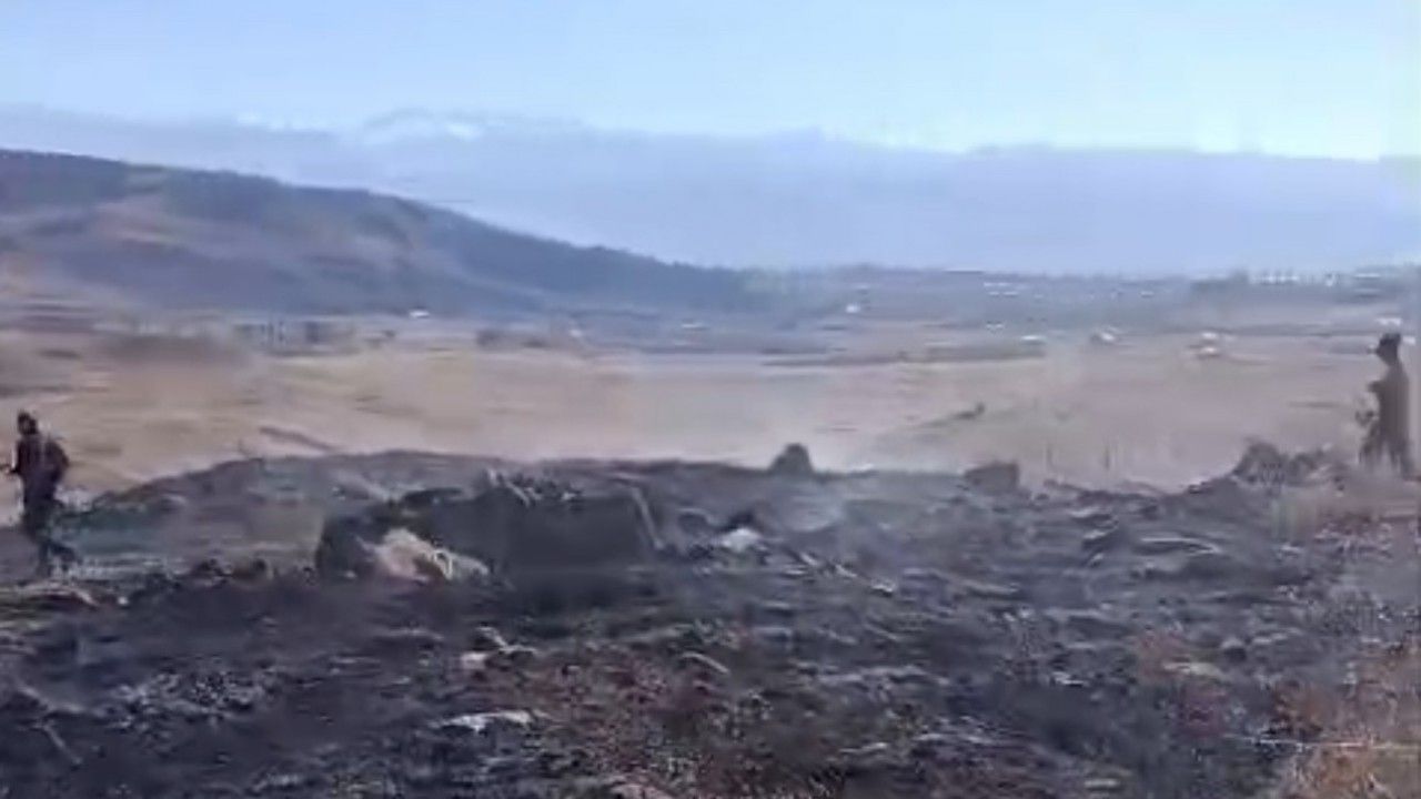 Anız yangını kontrol altına alındı