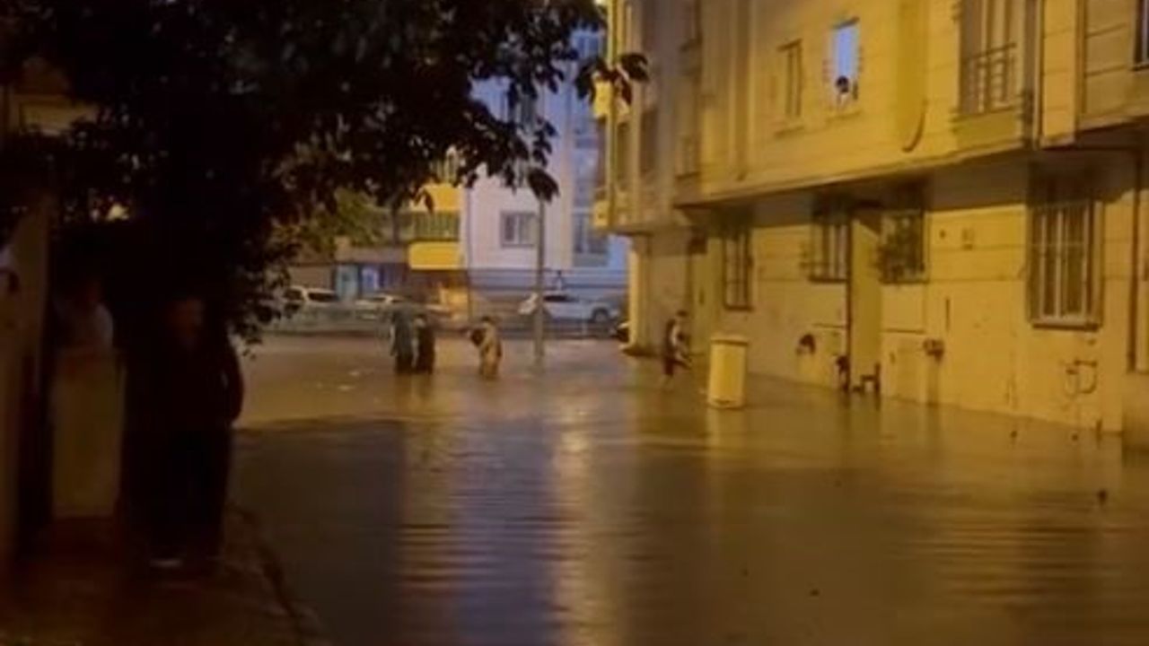 Yollar göle döndü, evleri su bastı