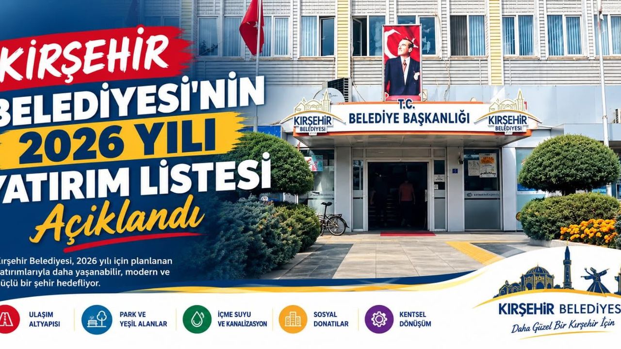Kırşehir Belediyesinin 2026 Yatırım Listesi Açıklandı