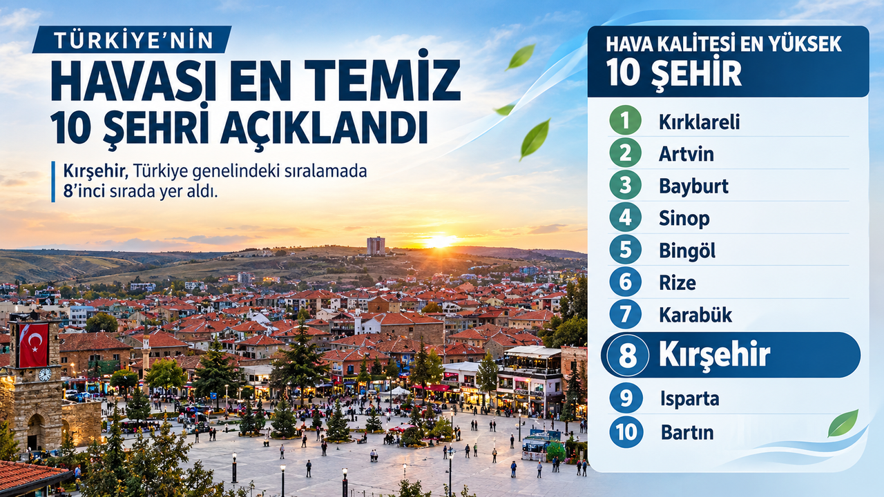 Kırşehir Hava Kalitesi Listesinde İlk 10’a Girdi