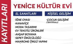 Yenice kültür evinde kurs kayıtları başlıyor!