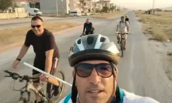 Kırşehir'de, Kıbrıs Barış Harekatı'nın 50. Yılı anısına pedal çevirdiler