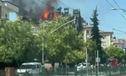 Çatı yangını korku ve paniğe neden oldu