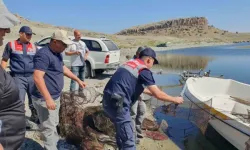 Jandarma kaçak ağ operasyonunda bin metre ağı imha etti