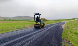 Karıncalı yolunda asfalt ve düzeltme çalışması yapıldı