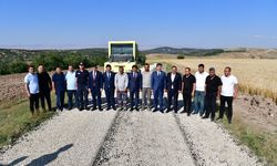 Asfalt çalışmaları tamamlandı, protokol inceleme yaptı