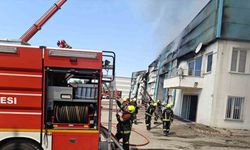 Mobilya fabrikasında korkutan yangın