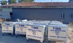 Belediyeye 35 adet çöp konteyneri hibe edildi