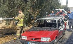 Araç yangını tehlike saçtı!
