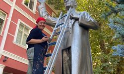 Kırşehir’de Atatürk heykeli yenilendi!