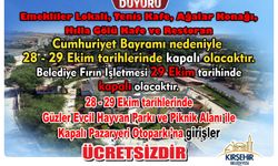 Kırşehir Belediyesi’nin bazı tesisleri hizmete ara verecek