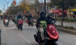 Kırşehir sokaklarında Cumhuriyet coşkusu: Motosikletliler caddeyi doldurdu