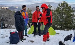 Dağcılar Kırşehir’de zorlu koşulları aştı