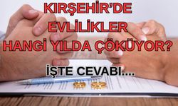 Kırşehir’de evlilikler hangi yılda çöküyor?