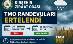 Kırşehir'de Beklenen Şiddetli Yağış TMO Takvimini Değiştirdi