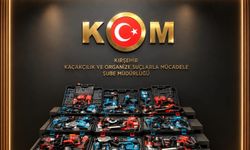 Kırşehir’de durdurulan araçtan 88 parça kaçak matkap ve testere seti çıktı