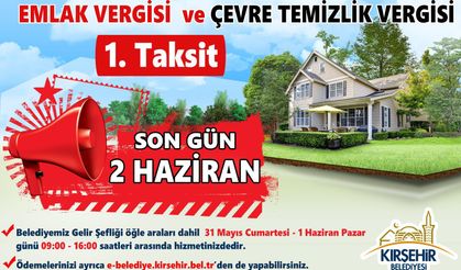 Kırşehir’de vergi yoğunluğu nedeniyle vezneler aralıksız açık olacak
