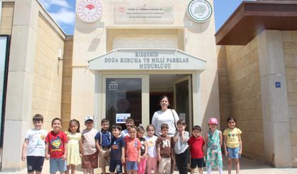 Minik ziyaretçilerden doğaya yakın bakış!