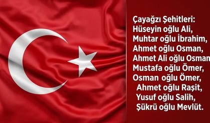 Tarihe adlarını kanlarıyla yazdırdılar: İşte Çayağzı nüfusuna kayıtlı 9 aziz şehidimiz
