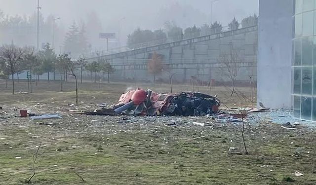 Muğla Eğitim ve Araştırma Hastanesi’ne çarpan bir helikopter, yakınındaki boş alana düştü