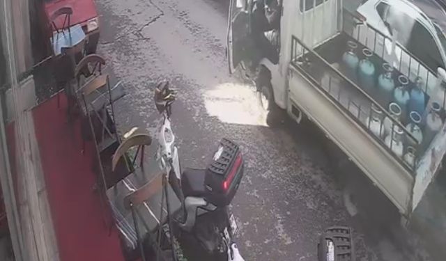13 yaşındaki Yusuf, tüp yüklü kamyoneti durdurarak faciayı önledi