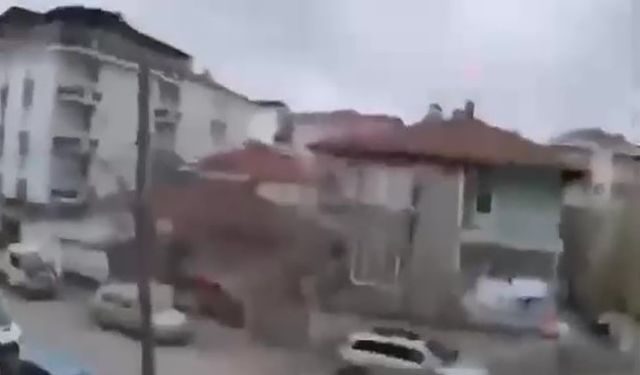 Amasya’da deprem anı kamerada