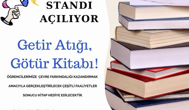 ‘Getir Atığı, Götür Kitabı’ sloganıyla 2. El Kitap Standı kurulacak