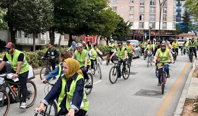 Kırşehir’de 150 bisikletli aynı anda yola çıktı