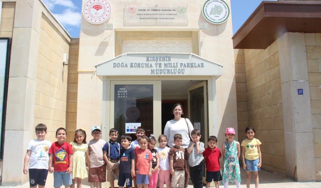 Minik ziyaretçilerden doğaya yakın bakış!