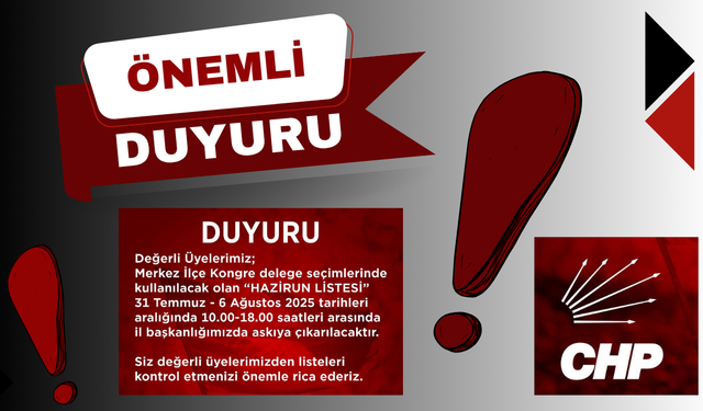 CHP Kırşehir’de kongre hazırlıkları başladı