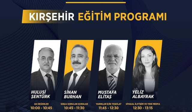 Kırşehir’de AK Parti Akademisi eğitim Programı başlıyor