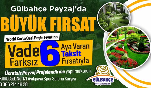 Bahçe severlere müjde: Gülbahçe’den vade farksız taksit ve ücretsiz tasarım hizmeti