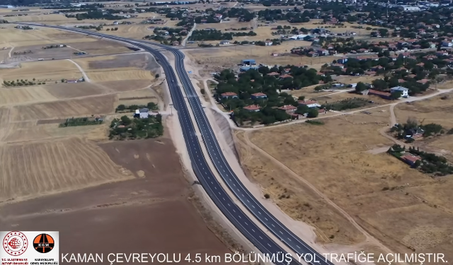 Kaman Çevre Yolu’nun 4,5 kilometrelik kısmı trafiğe açıldı