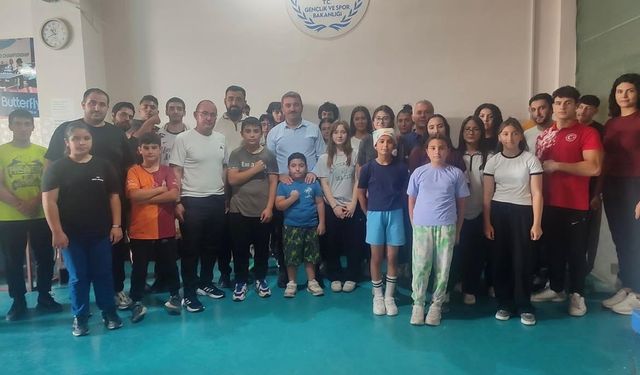 Kırşehir’de genç sporculara sıcak günlerde serinletici sürpriz