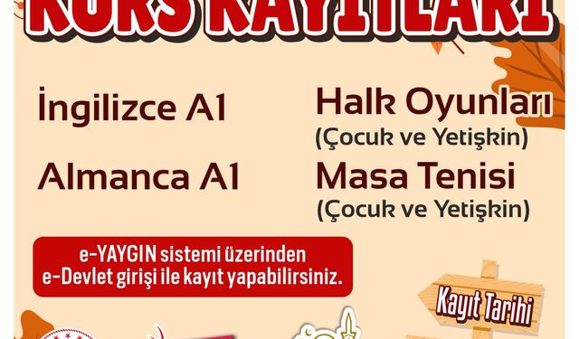 BEGEM’de güz dönemi kursları başlıyor