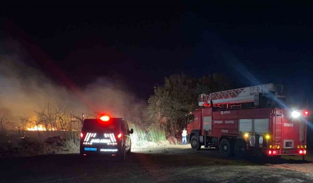 Otluk alanda çıkan yangın korkuttu