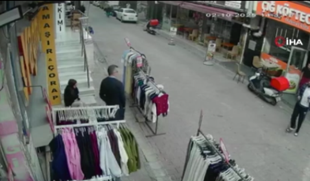 Depremde yaşanan panik kamerada