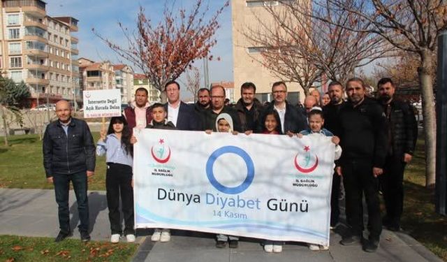 Kırşehir’de diyabet farkındalığı için yürüyüş düzenlendi