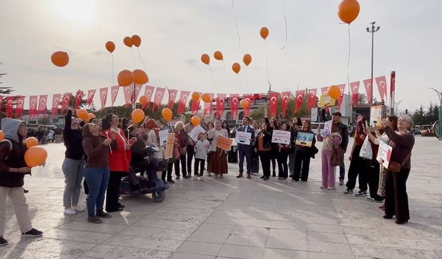 Lösemiye umut balonları Kırşehir semalarında uçtu