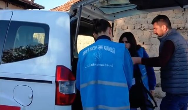 Öğrencilerden komşulara sıcacık jest