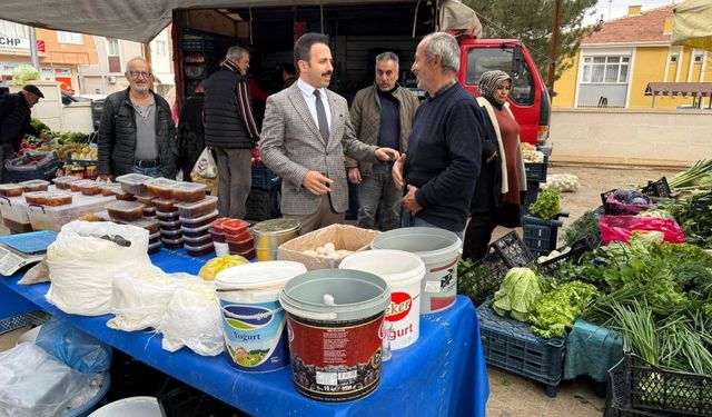 Çiçekdağı’nda esnaf ve vatandaşlar kaymakamla bir arada