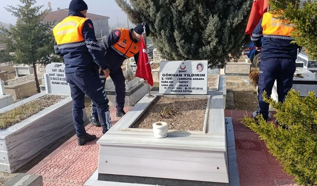 Kırşehir Jandarmasından Şehitlere sürekli vefa!
