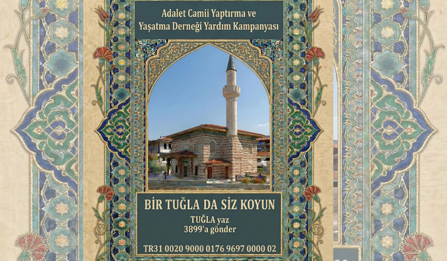 Kırşehir’de Adalet Camii için bağış kampanyası başlatıldı