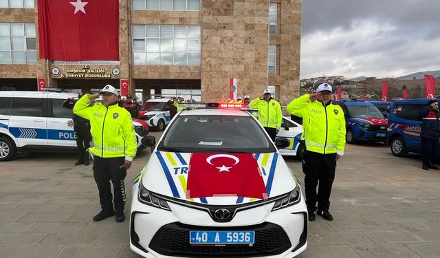 Kırşehir’de güvenlik filosu güçlendi: 73 yeni araç hizmete alındı