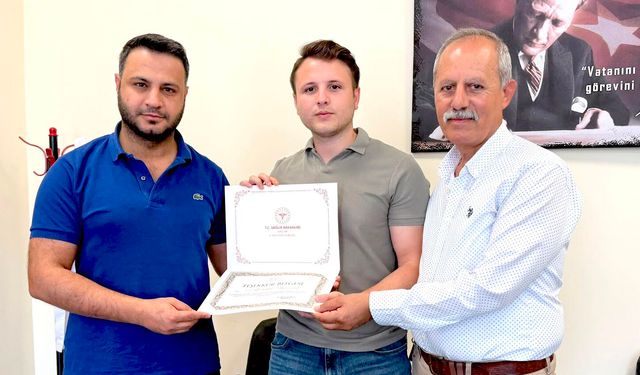Başarılı doktora Teşekkür Belgesiyle veda edildi!