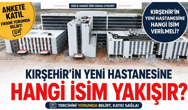 Yeni Hastanenin İsmi Ne Olacak? Kararı Vatandaş Verecek!