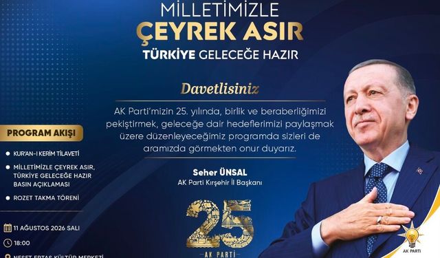 AK Parti Kırşehir’de Çeyrek Asırlık Yolculuk İçin Buluşuyor