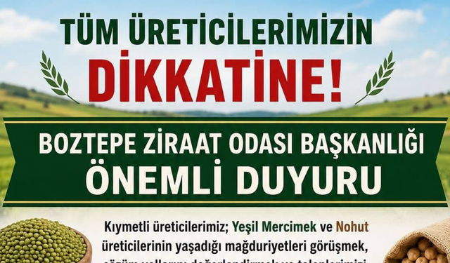 Boztepe'de üretici buluşması gerçekleşecek