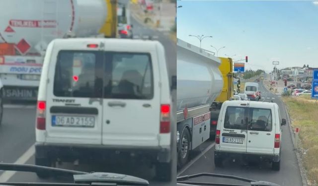 Kırşehir’de itfaiye aracına yol vermeyen sürücü trafiği kilitledi