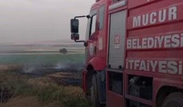 Mucur’da arazi yangınına itfaiye ekiplerinden hızlı müdahale
